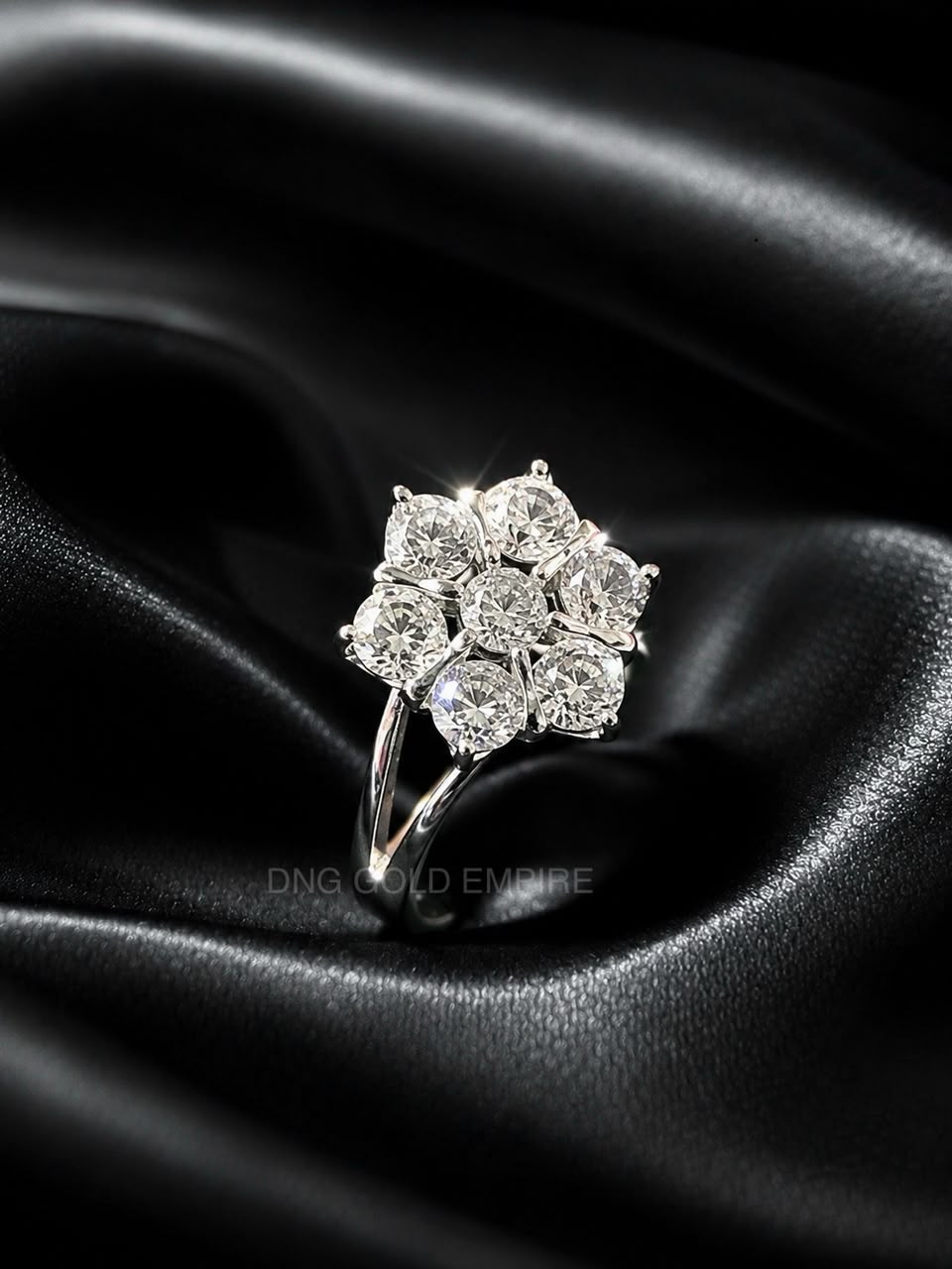 Cincin Batu Putih Bunga Melati